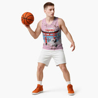 Japanese Torii Gate Cranes Personalised Basketball Jersey Fuji Mount Sakura Seigaiha Pattern LT14 - Polynesian Pride