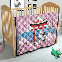 Japanese Torii Gate Cranes Personalised Quilt Fuji Mount Sakura Seigaiha Pattern LT14 - Polynesian Pride