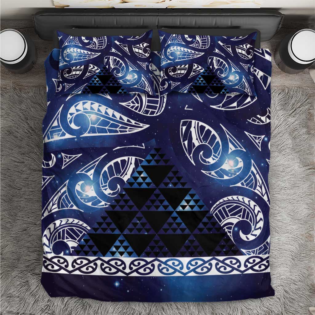 Matariki New Zealand Bedding Set NZ Niho Taniwha Maori New Year Blue Galaxy LT14 Blue - Polynesian Pride