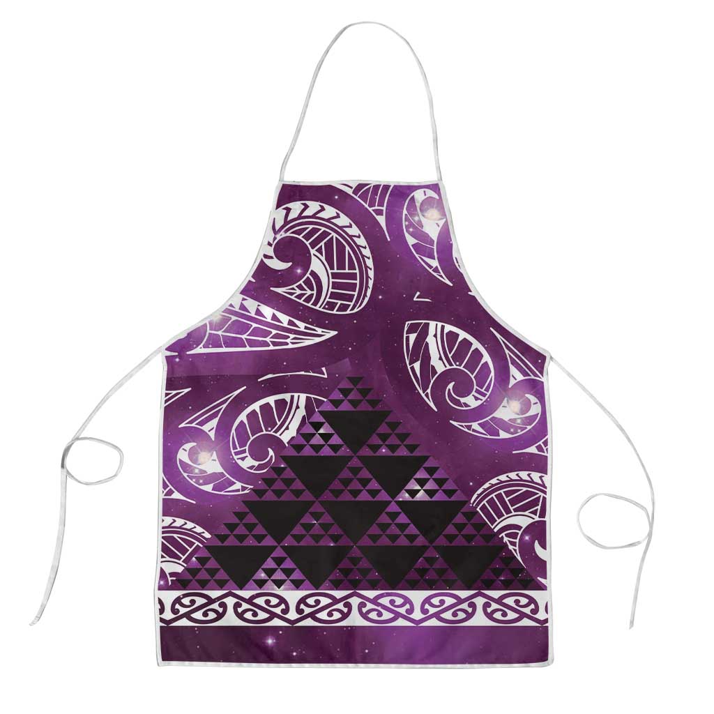 Matariki New Zealand Apron NZ Niho Taniwha Maori New Year Purple Galaxy LT14 Purple - Polynesian Pride