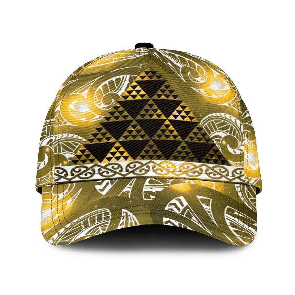 Matariki New Zealand Classic Cap NZ Niho Taniwha Maori New Year Yellow Galaxy LT14 Universal Fit Yellow - Polynesian Pride