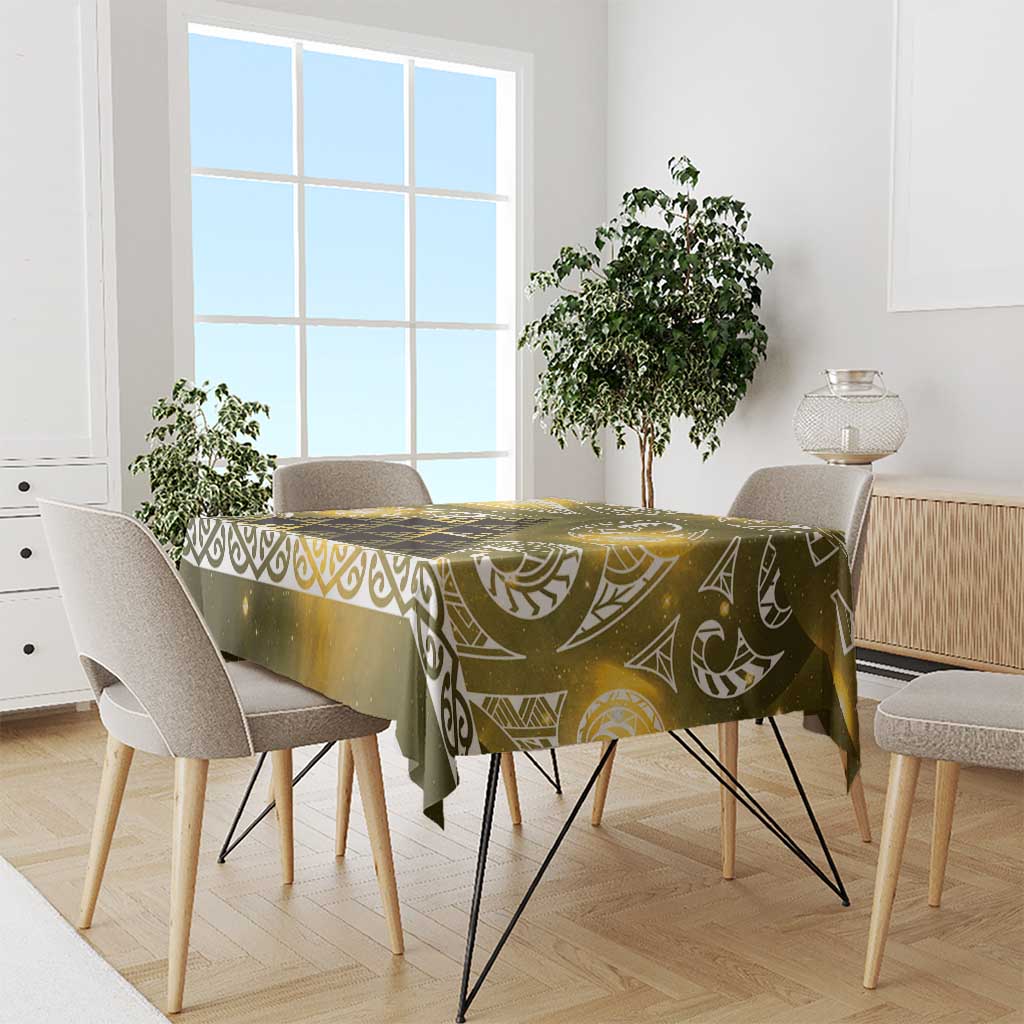 Matariki New Zealand Tablecloth NZ Niho Taniwha Maori New Year Yellow Galaxy LT14 - Polynesian Pride