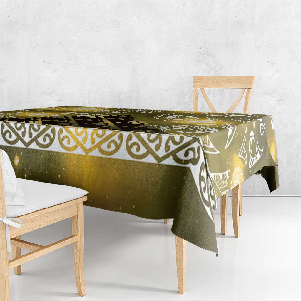 Matariki New Zealand Tablecloth NZ Niho Taniwha Maori New Year Yellow Galaxy LT14 - Polynesian Pride