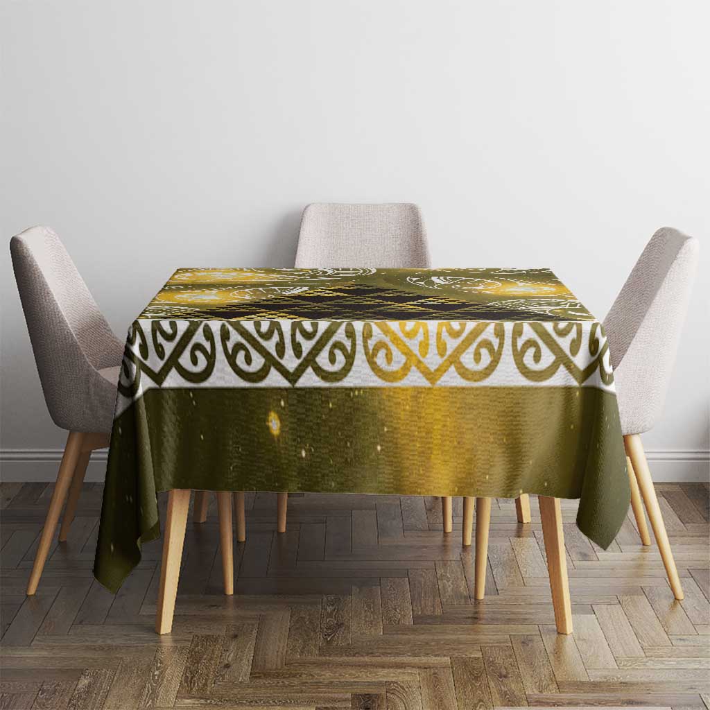 Matariki New Zealand Tablecloth NZ Niho Taniwha Maori New Year Yellow Galaxy LT14 - Polynesian Pride