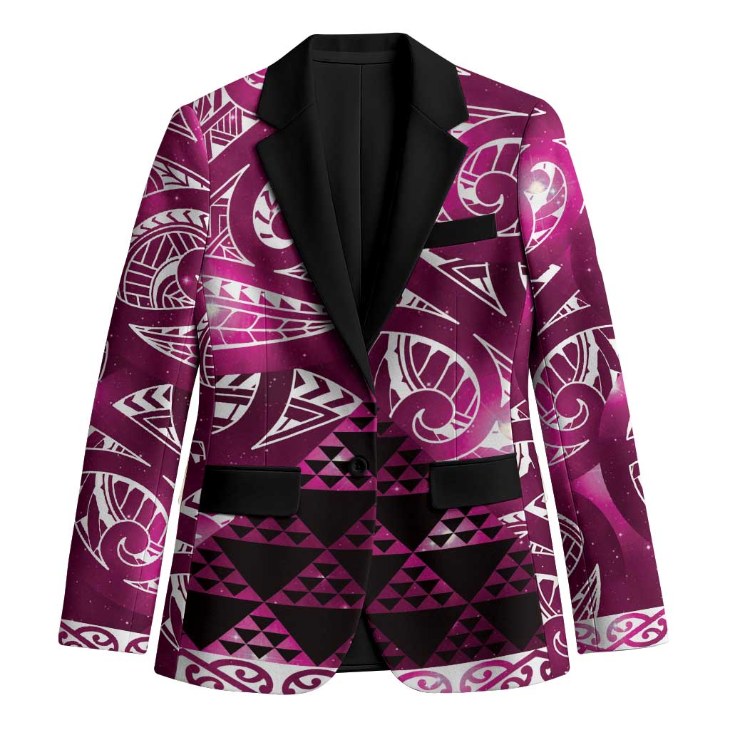 Matariki New Zealand Blazer NZ Niho Taniwha Maori New Year Pink Galaxy LT14 Unisex Pink - Polynesian Pride