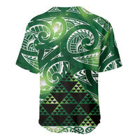 Matariki New Zealand Baseball Jersey NZ Niho Taniwha Maori New Year Green Galaxy LT14 - Polynesian Pride