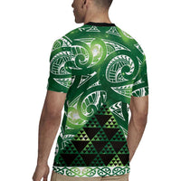 Matariki New Zealand Rugby Jersey NZ Niho Taniwha Maori New Year Green Galaxy LT14 - Polynesian Pride