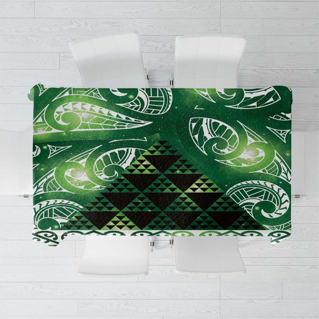 Matariki New Zealand Tablecloth NZ Niho Taniwha Maori New Year Green Galaxy LT14 Green - Polynesian Pride
