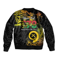 Personalised Vanuatu 678 Bomber Jacket Proud To Be A Ni-Van LT14 - Polynesian Pride
