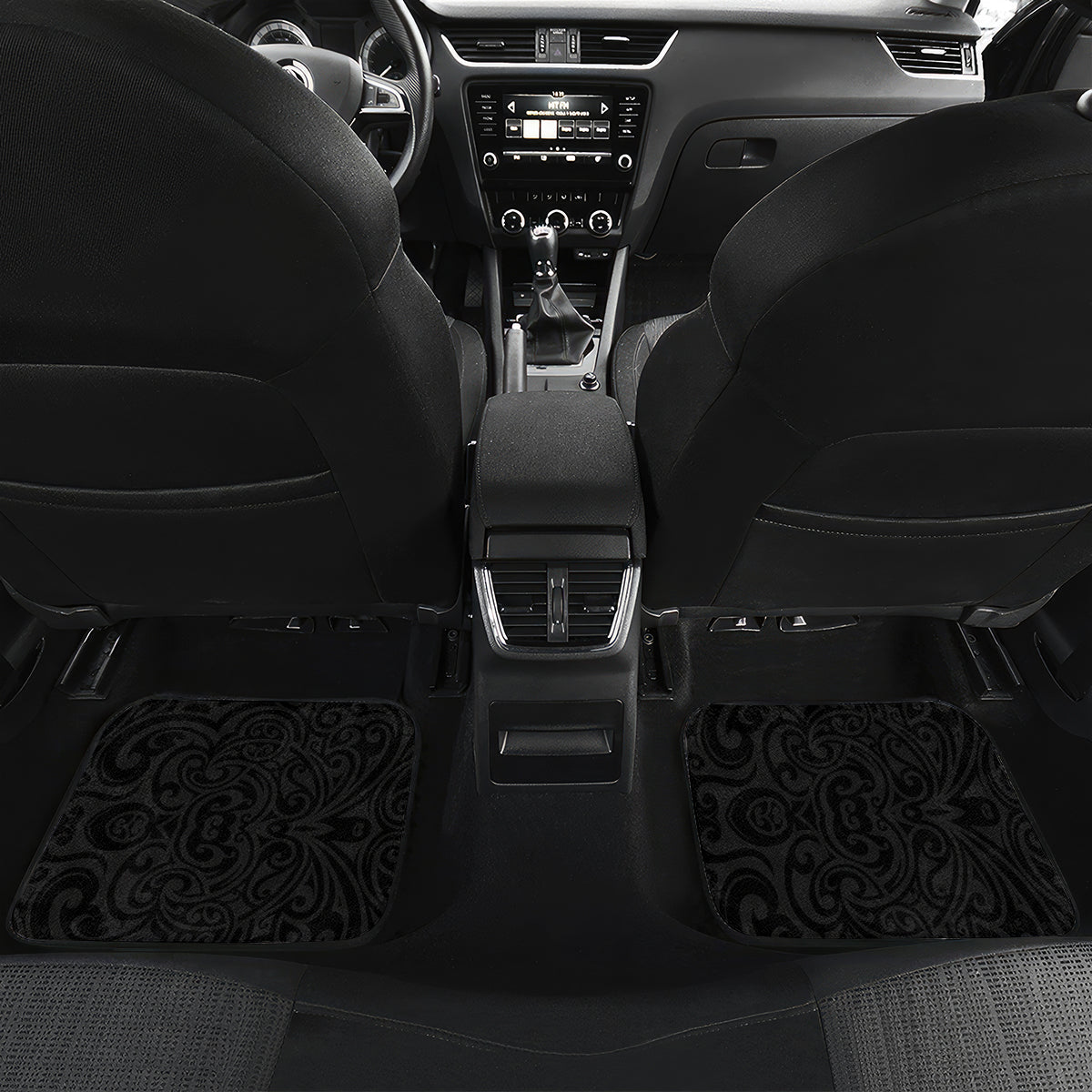 Personalised Vanuatu 678 Car Mats Proud To Be A Ni-Van LT14 Set 2pcs - Back Black - Polynesian Pride