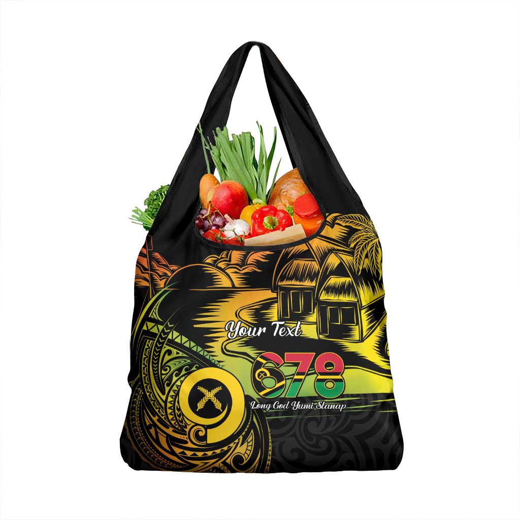 Personalised Vanuatu 678 Grocery Bag Proud To Be A Ni-Van LT14 1-pack One Size Black - Polynesian Pride