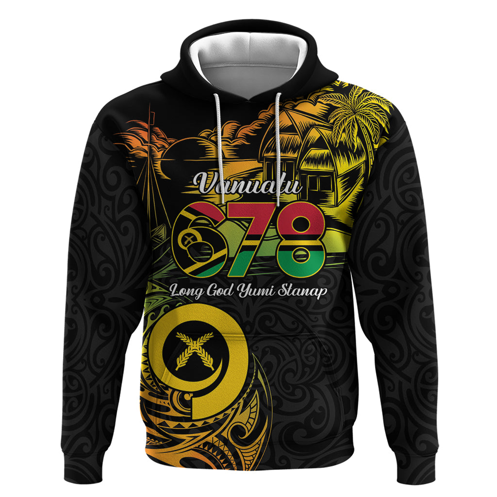 Personalised Vanuatu 678 Hoodie Proud To Be A Ni-Van LT14 Pullover Hoodie Black - Polynesian Pride