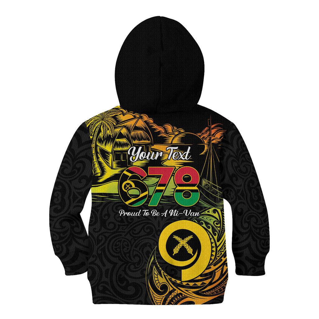 Personalised Vanuatu 678 Kid Hoodie Proud To Be A Ni-Van LT14 - Polynesian Pride