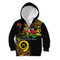 Personalised Vanuatu 678 Kid Hoodie Proud To Be A Ni-Van LT14 Zip Hoodie Black - Polynesian Pride