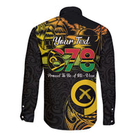 Personalised Vanuatu 678 Long Sleeve Button Shirt Proud To Be A Ni-Van LT14 - Polynesian Pride