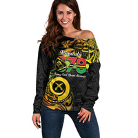 Personalised Vanuatu 678 Off Shoulder Sweater Proud To Be A Ni-Van LT14 Women Black - Polynesian Pride