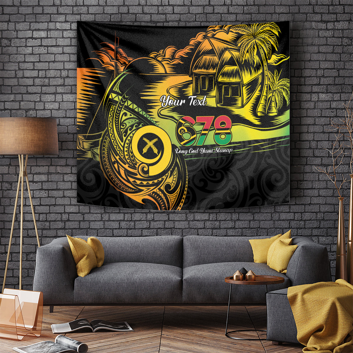 Personalised Vanuatu 678 Tapestry Proud To Be A Ni-Van LT14 - Polynesian Pride