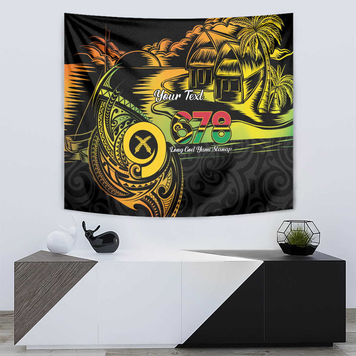 Personalised Vanuatu 678 Tapestry Proud To Be A Ni-Van LT14 - Polynesian Pride