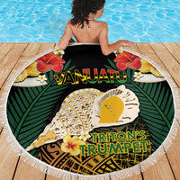 Vanuatu Triton's Trumpet Beach Blanket Tropical Flowers Vanuatuan Map LT14 - Polynesian Pride