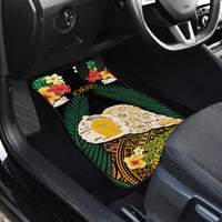 Vanuatu Triton's Trumpet Car Mats Tropical Flowers Vanuatuan Map LT14 - Polynesian Pride