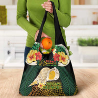 Vanuatu Triton's Trumpet Grocery Bag Tropical Flowers Vanuatuan Map LT14 - Polynesian Pride