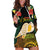 Vanuatu Triton's Trumpet Hoodie Dress Tropical Flowers Vanuatuan Map