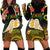 Vanuatu Triton's Trumpet Hoodie Dress Tropical Flowers Vanuatuan Map