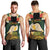 Vanuatu Triton's Trumpet Men Tank Top Tropical Flowers Vanuatuan Map