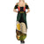 Vanuatu Triton's Trumpet Summer Maxi Dress Tropical Flowers Vanuatuan Map