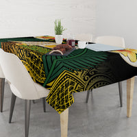 Vanuatu Triton's Trumpet Tablecloth Tropical Flowers Vanuatuan Map LT14 - Polynesian Pride