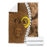 Vanuatu Coconut Crab Blanket Ni-Van Tropical Leaves With Sand Drawing Art LT14 - Polynesian Pride