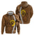 Vanuatu Coconut Crab Hoodie Ni-Van Tropical Leaves With Sand Drawing Art