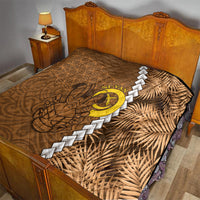 Vanuatu Coconut Crab Quilt Ni-Van Tropical Leaves With Sand Drawing Art LT14 - Polynesian Pride