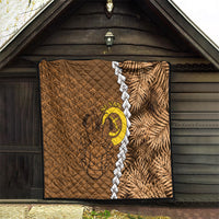 Vanuatu Coconut Crab Quilt Ni-Van Tropical Leaves With Sand Drawing Art LT14 - Polynesian Pride