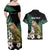 Personalised New Zealand Kakapo Couples Matching Off Shoulder Maxi Dress and Hawaiian Shirt Aotearoa Fern With Manuka