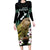 Personalised New Zealand Kakapo Family Matching Long Sleeve Bodycon Dress and Hawaiian Shirt Aotearoa Fern With Manuka