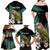 Personalised New Zealand Kakapo Family Matching Off Shoulder Maxi Dress and Hawaiian Shirt Aotearoa Fern With Manuka