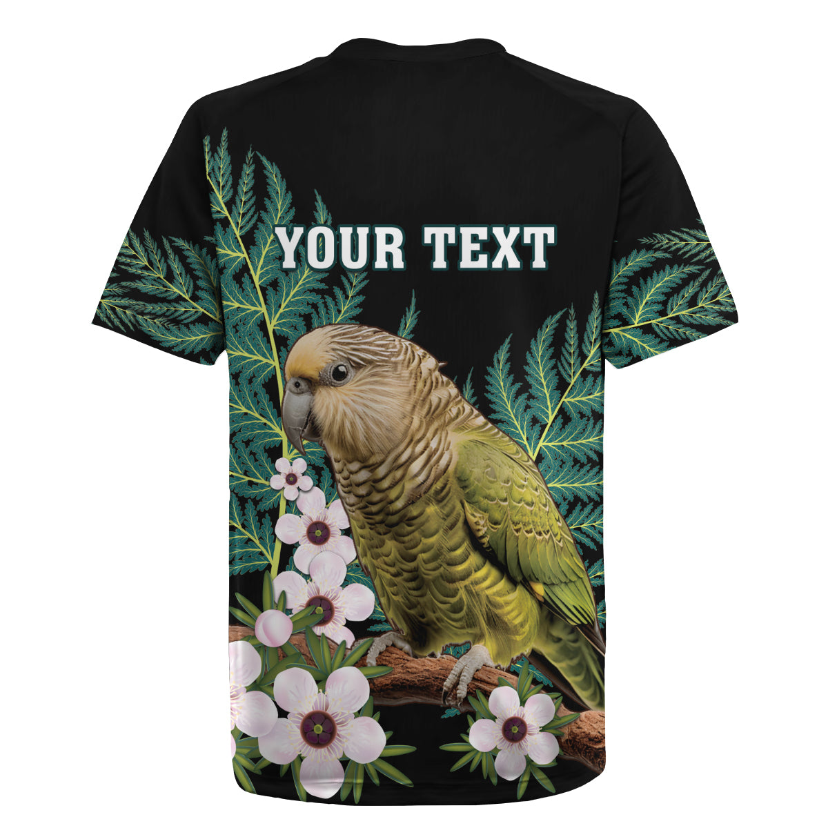 Personalised New Zealand Kakapo Rugby Jersey Aotearoa Fern With Manuka LT14 - Polynesian Pride