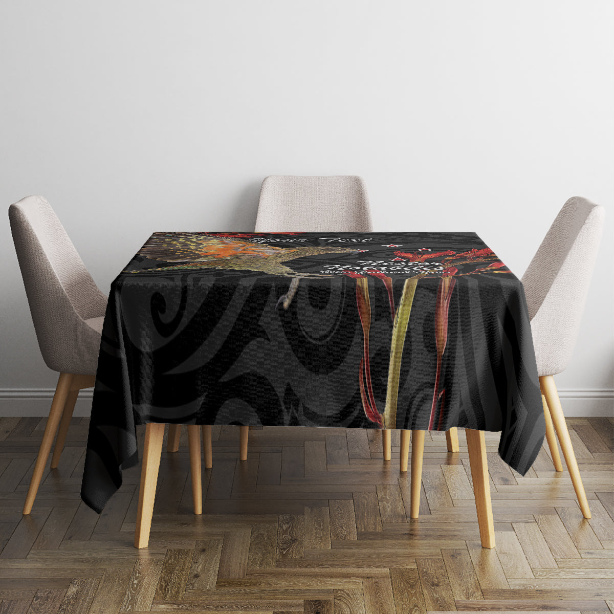 Personalised New Zealand Kea Tablecloth Nestor Notabilis With Harakeke Maori Pattern LT14 - Polynesian Pride