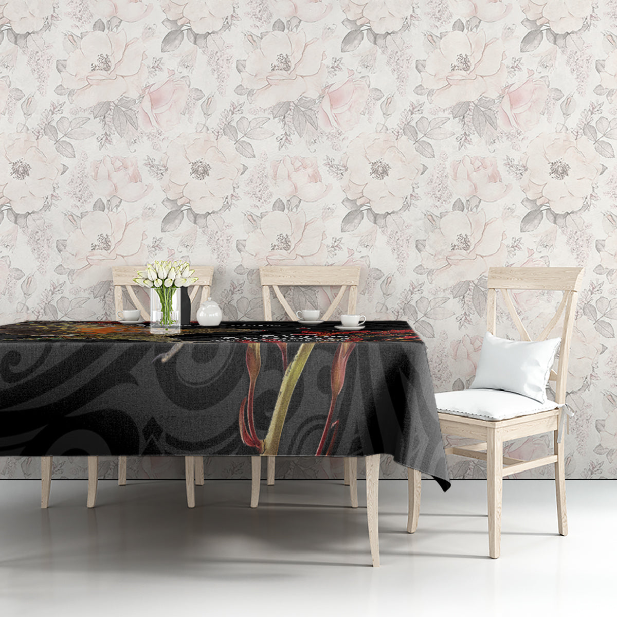 Personalised New Zealand Kea Tablecloth Nestor Notabilis With Harakeke Maori Pattern LT14 - Polynesian Pride