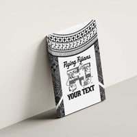 Custom Fiji Tapa Rugby Canvas Wall Art Flying Fijian Black And White Version LT14 - Polynesian Pride
