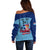 Personalised Fiji Football Off Shoulder Sweater Fijian Tapa Pattern Sporty Style LT14 - Polynesian Pride