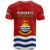 Kiribati Football T Shirt Polynesian Pattern Mix Kiribatian Flag LT14 - Polynesian Pride