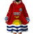 Personalised Kiribati Football Wearable Blanket Hoodie Polynesian Pattern Mix Kiribatian Flag LT14 - Polynesian Pride
