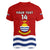 Personalised Kiribati Football Women V Neck T Shirt Polynesian Pattern Mix Kiribatian Flag LT14 - Polynesian Pride