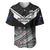 Aotearoa Football Baseball Jersey Go New Zealand Maori Fern Pattern LT14 Black - Polynesian Pride