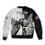 Custom Fiji And New Zealand Rugby Bomber Jacket Aotearoa Silver Fern Mix Fijian Tapa Pattern