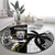 Custom Fiji And New Zealand Rugby Round Carpet Aotearoa Silver Fern Mix Fijian Tapa Pattern