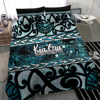 Kia Ora New Zealand Bedding Set Aotearoa Proud Maori Paua Shell Silver Fern LT14 - Polynesian Pride