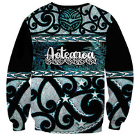 Kia Ora New Zealand Sweatshirt Aotearoa Proud Maori Paua Shell Silver Fern LT14 - Polynesian Pride